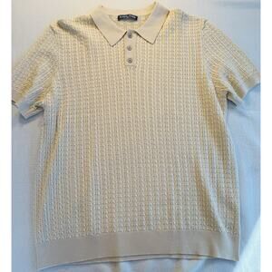 PJ Paul Jones Short Sleeve Casual Textured Classic Polo Shirt Men Size 2XL Golf